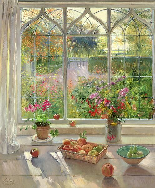 Timothy Easton - Reproducere Autumn Fruit and Flowers, 2001, (35 x 40 cm)