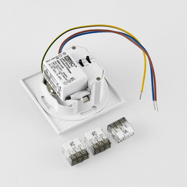 Molto Luce LED lampă încastrată perete 68R IP44 SQ, alb, aluminiu, CCT, reglabil, Alb, Aluminiu, Modern, Perete încastrat