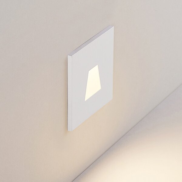 Molto Luce LED lampă încastrată perete 68R IP44 SQ, alb, aluminiu, CCT, reglabil, Alb, Aluminiu, Modern, Perete încastrat