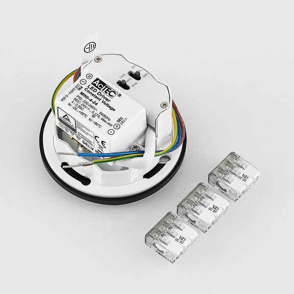 Molto Luce LED lampă încastrată perete 68R Sina IP44 RD, negru, reglabil, Negru, Hol, Aluminiu, Modern, Perete încastrat