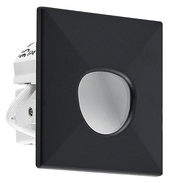Molto Luce LED lampă încastrată perete 68R Sina SQ, negru, CCT, reglabil, Negru, Hol, Aluminiu, Modern, Perete încastrat