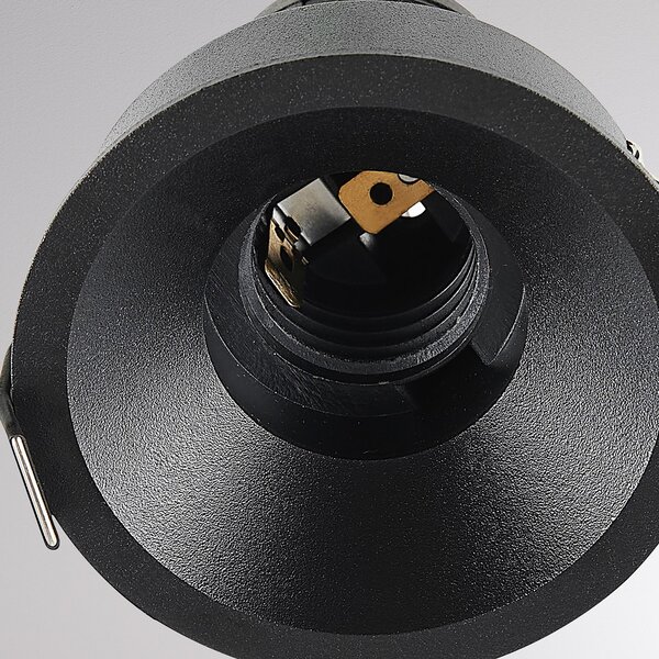Molto Luce Lampa de încastrare Willi 68R, negru, aluminiu, E27, reglabil, Negru, Hol, Aluminiu, Modern, Corpuri de iluminat încastrate rotunde
