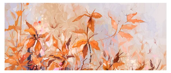Tablou - Flori pictate (120x50 cm)