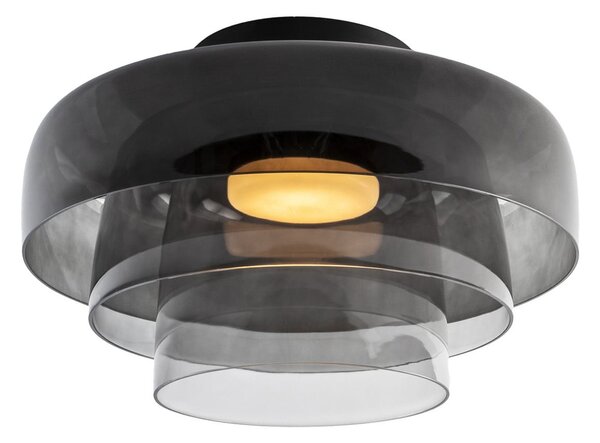 LEDS-C4 Plafonieră LED Niveluri Plafon, negru, 3 căi, CCT, reglabil, Gri, Camera de zi / sufragerie, Sticlă