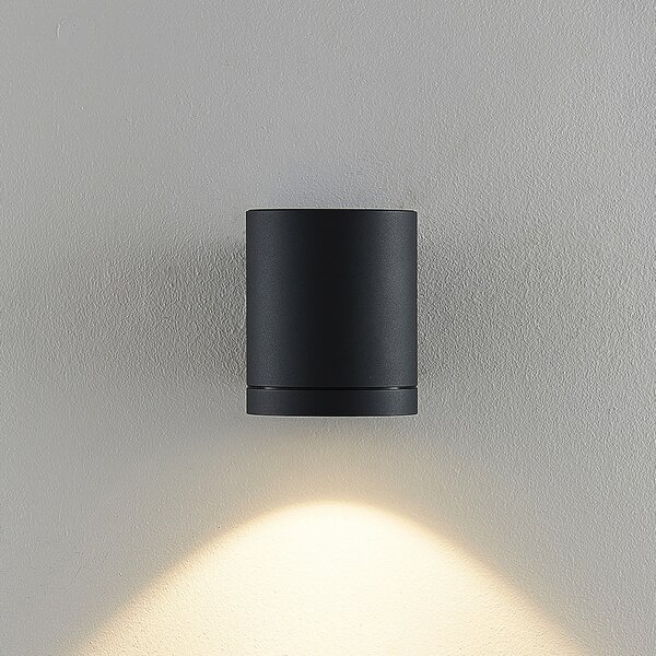 Molto Luce Lampa de perete pentru exterior cu LED Foris Round W, antracit, Negru, Aluminiu, Modern