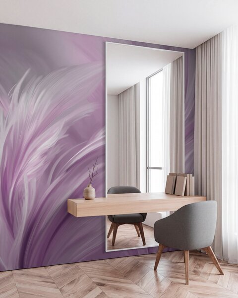Tapet Pene elegante în nuanțe de violet, Fototapet Abstract, w05658v2 : Uwalls.ro