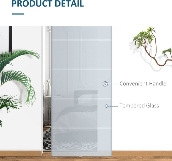 HOMCOM usa glisanta sticla cu sina,90x205x0.8 cm | Aosom Romania