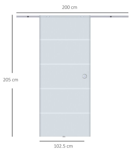 HOMCOM usa glisanta sticla cu sina,90x205x0.8 cm | Aosom Romania
