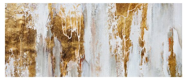 Tablou - Abstract auriu (120x50 cm)