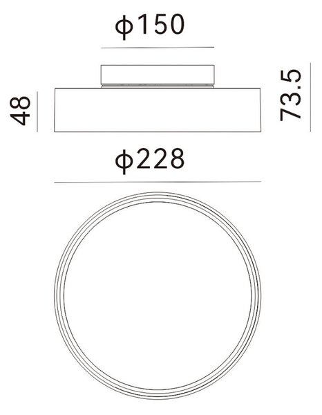 Molto Luce Plafonieră LED pentru exterior Nona, Ø 22,8 cm, antracit, reglabil, Negru, Aluminiu, Modern