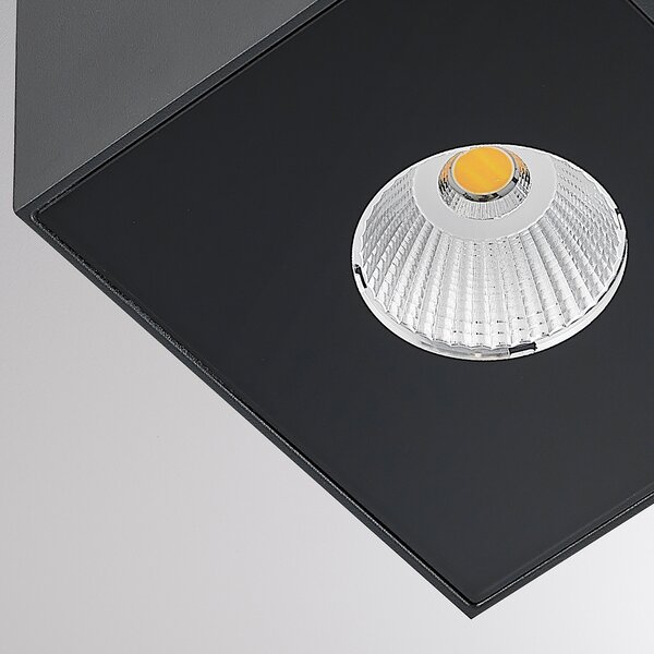 Molto Luce LED lumina de perete în aer liber Wado Double, antracit, 2, Negru, Aluminiu, Modern, Perete unghiular