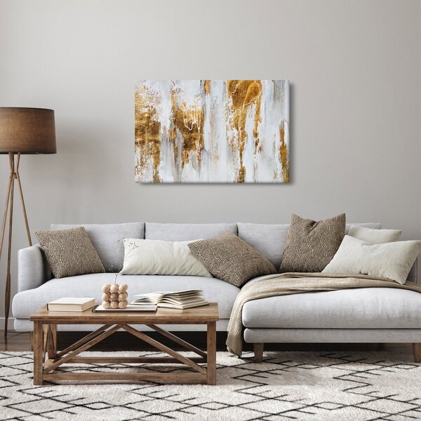 Tablou - Abstract auriu (90x60 cm)