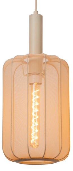 Lucide Lampă suspendată Corina, crem, 3 becuri, E27, reglabil, Bej, Camera de zi / sufragerie, Plastic