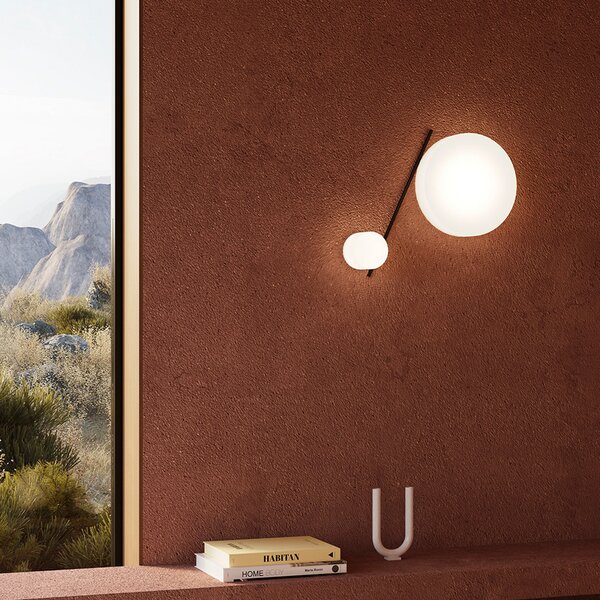 LEDS-C4 LED plafonieră Spark Double, lungime 67 cm, CCT, sticlă, reglabil, Alb, Camera de zi / sufragerie, Sticlă