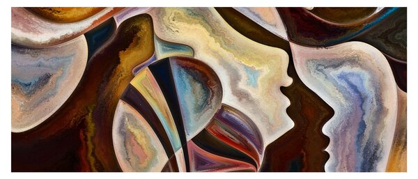 Tablou - Abstractizarea capetelor (120x50 cm)
