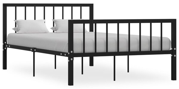 Cadru de pat, negru, 120 x 200 cm, metal