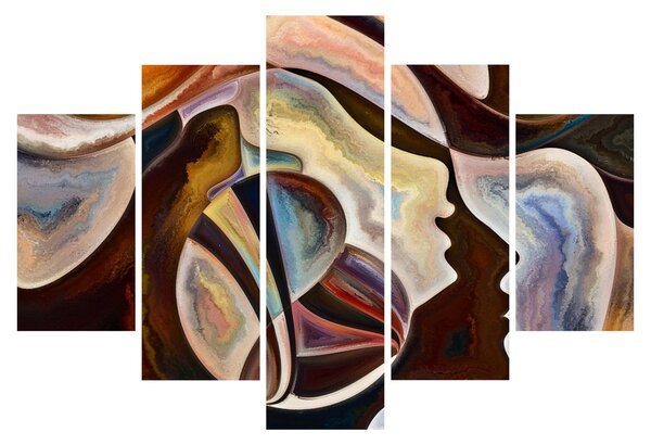 Tablou - Abstractizarea capetelor (150x105 cm)