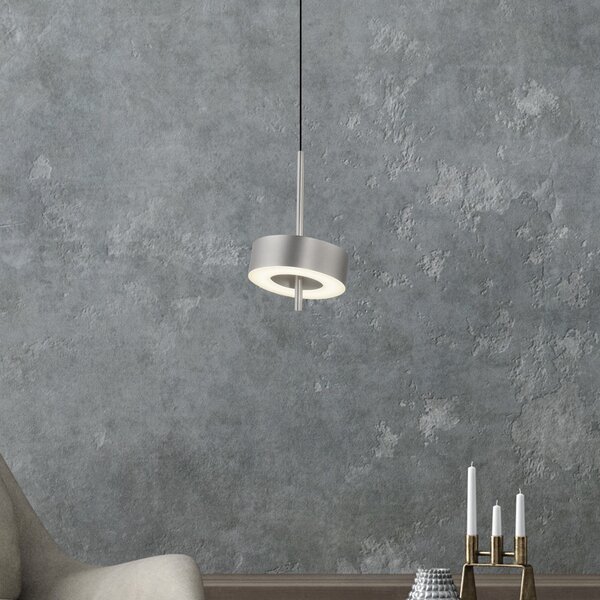 Q-Smart-Home Paul Neuhaus Lampă suspendată Q-Rotate aluminiu Ø 14 cm, reglabil, Metalic, Camera de zi / sufragerie, Metal, Modern