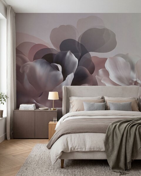 Tapet Compoziție florală abstractă cu magnolii, Fototapet Flori, w09930 : Uwalls.ro