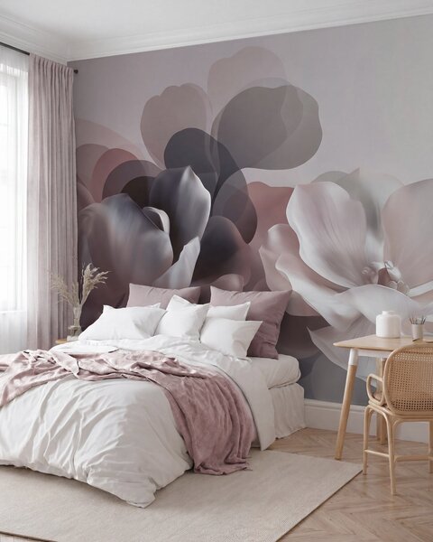 Tapet Compoziție florală abstractă cu magnolii, Fototapet Flori, w09930 : Uwalls.ro