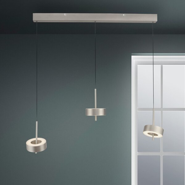 Q-Smart-Home Paul Neuhaus Lampă suspendată Q-Rotate, aluminiu 3 becuri., reglabil, Metalic, Camera de zi / sufragerie, Metal, Modern