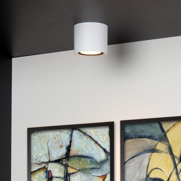Lucide Spot LED pentru tavan Fedler, Ø 12 cm, alb, dimabil, aluminiu, reglabil, Alb, Camera de zi / sufragerie, Aluminiu