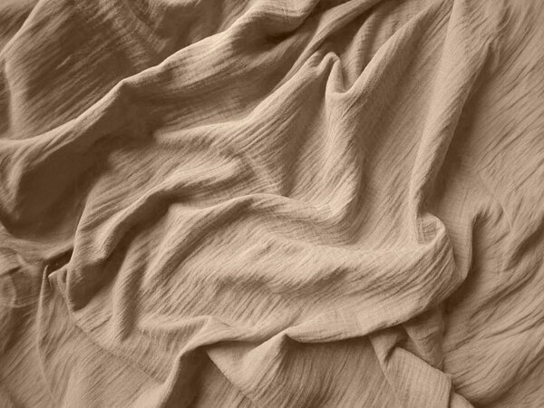 Lenjerie de pat din muselin PURELY maro deschis Dimensiunile lenjeriei: 80 x 80 cm | 155 x 220 cm