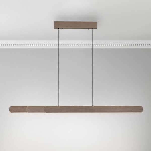 Paul Neuhaus Lampă suspendată cu LED Adriana, maro, lungime 160 cm, reglabil, Maro / Rugină, Camera de zi / sufragerie, Aluminiu, Modern