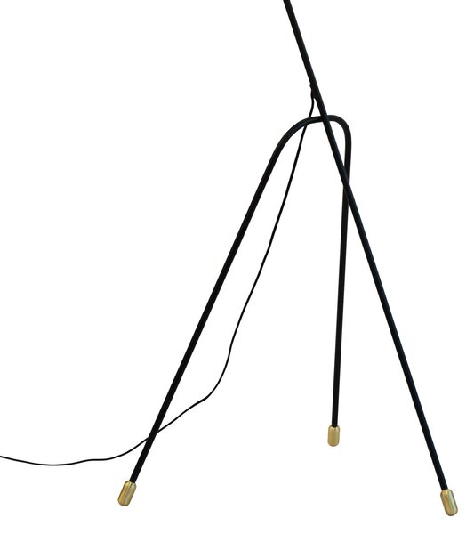 Dyberg Larsen lampadar Miles, negru, înălțime 154,5 cm, Negru, Camera de zi / sufragerie, Metal, Design, Umbrelă în picioare