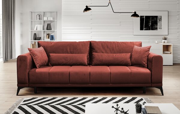 KONDELA Canapea extensibilă, teracota, GRACE BIG SOFA