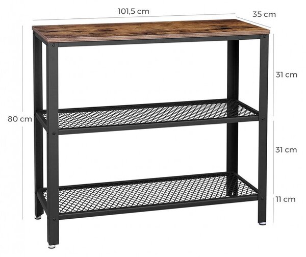 Masuta de Cafea Model Salem, 101.5x35x80 cm, Maro Rustic
