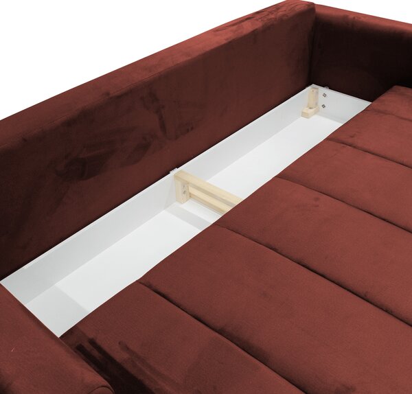 KONDELA Canapea extensibilă, teracota, GRACE BIG SOFA