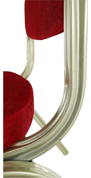 KONDELA Scaun, vişiniu/champagne, ZINA 2 NEW