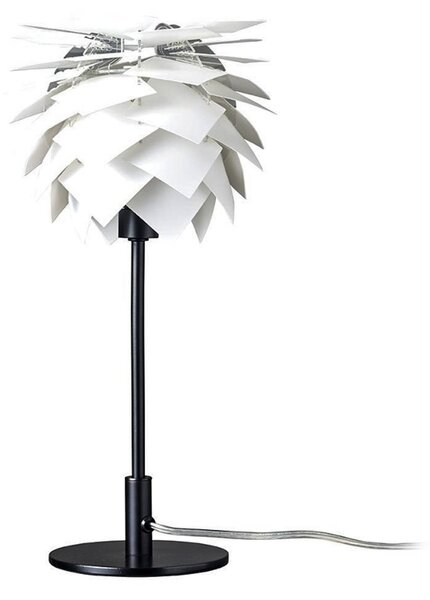 Dyberg Larsen Lampa de masă Pineapple, alb/negru, înălțime 35 cm, Alb, Camera de zi / sufragerie, Plastic, Design