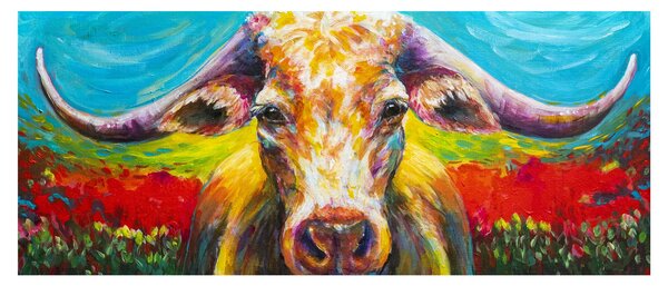 Tablou - Vacă pictată (120x50 cm)