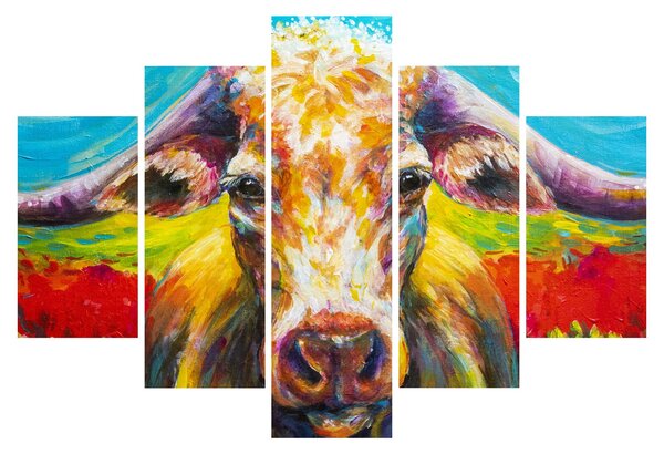 Tablou - Vacă pictată (150x105 cm)