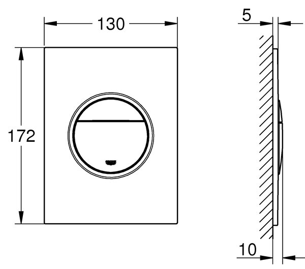 Grohe Nova Cosmopolitan S buton de spălare pentru WC auriu 37601GN0