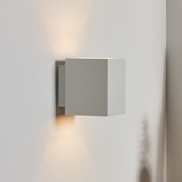 Lucide Aplică de perete Xera, alb, 10 cm, up/downlight, aluminiu, reglabil, Alb, Camera de zi / sufragerie, Aluminiu, Modern