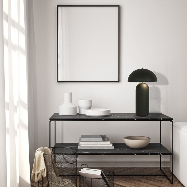 Zambelis Lampă de masă 23006, negru, ceramică, înălțime 48 cm, E27, Negru, Camera de zi / sufragerie, Ceramică