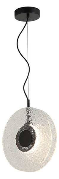 Zambelis Lampă suspendată LED 23073, transparentă, sticlă, Ø 28 cm, 3.000 K, Transparent, Camera de zi / sufragerie, Sticlă