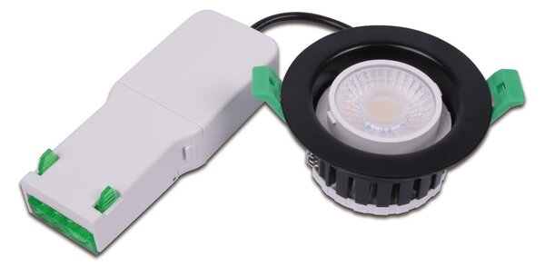 Hera Eco R 68 LED spot încastrat, alb, Ø 9 cm, metal, IP65, CCT, reglabil, Alb, Baie, Metal, Modern, Corpuri de iluminat încastrate rotunde