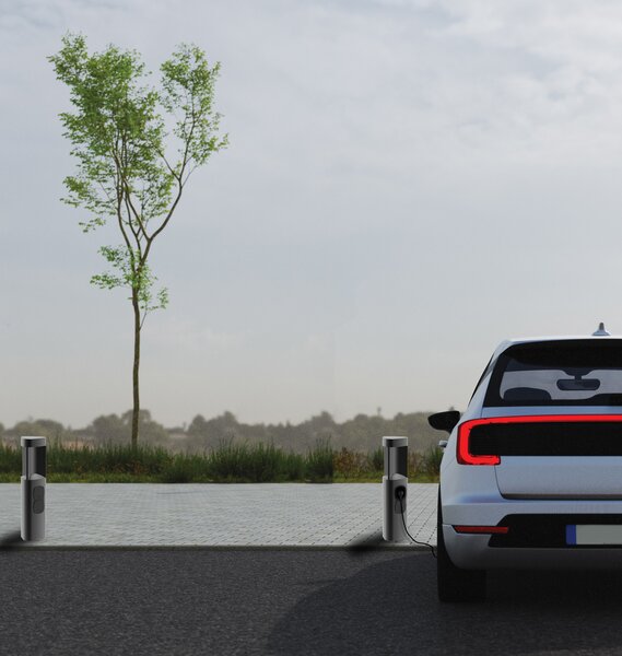 Zambelis Bornă luminoasă LED E354, culoare grafit, 2 prize, înălțime 50cm, Gri, Aluminiu, Modern