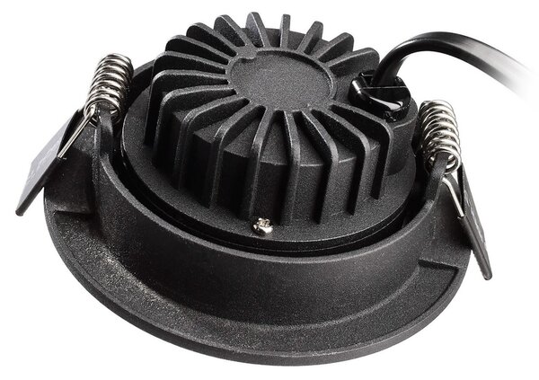 Deko-Light Plafonieră LED încastrată Dione, IP44, 2.700 K, negru, dimabil, reglabil, Negru, Baie, Aluminiu, Modern, Corpuri de iluminat încastrate rotunde