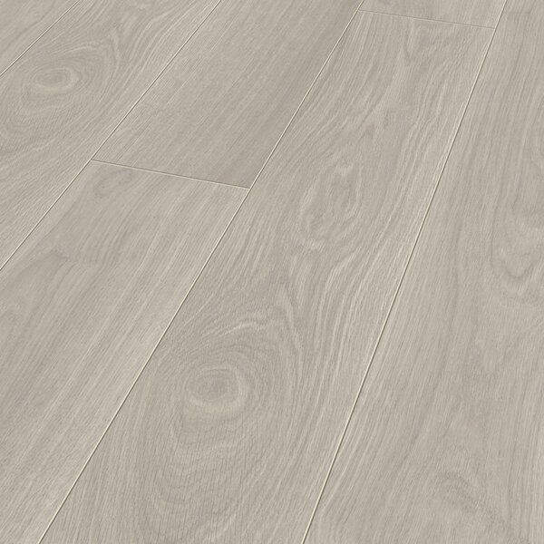 Parchet laminat Exquisit Kronotex, stejar waveless alb, grosime 8 mm, AC4, 1380 x 193 mm