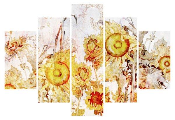 Tablou - Floarea-soarelui,pictură (150x105 cm)
