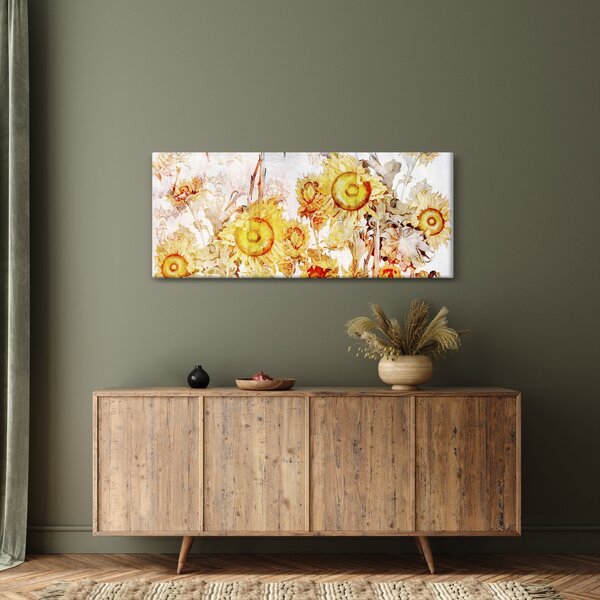 Tablou - Floarea-soarelui,pictură (120x50 cm)