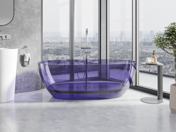 Mexen Pure, cadă de baie independentă 170 x 80 cm, violet, 58071708010