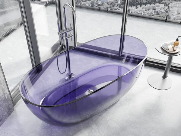Mexen Pure, cadă de baie independentă 170 x 80 cm, violet, 58071708010
