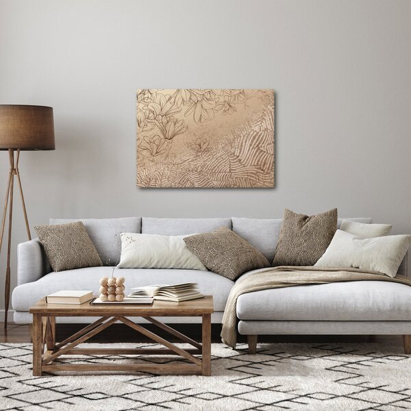 Tablou - Flori desenate (70x50 cm)
