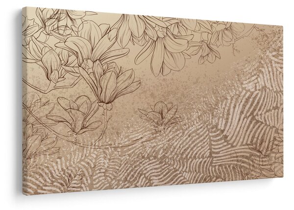 Tablou - Flori desenate (90x60 cm)